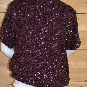 Victoria Victoria Beckham Garnet Sequined Top